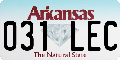 AR license plate 031LEC