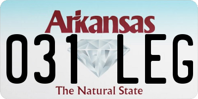 AR license plate 031LEG