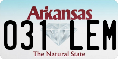 AR license plate 031LEM