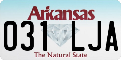 AR license plate 031LJA