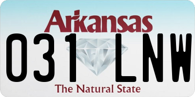 AR license plate 031LNW