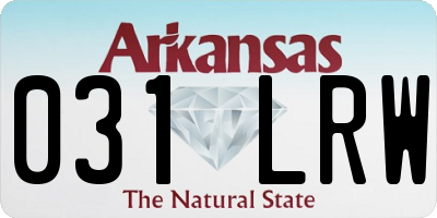 AR license plate 031LRW