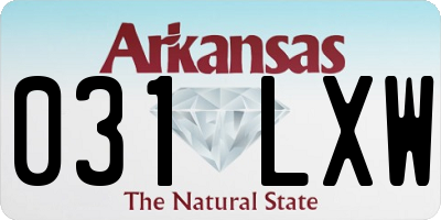AR license plate 031LXW