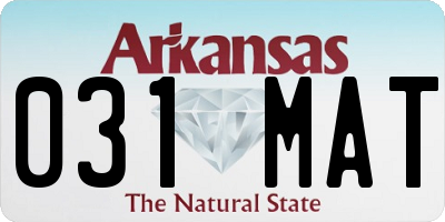 AR license plate 031MAT