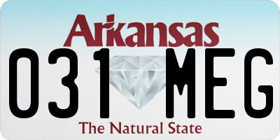 AR license plate 031MEG