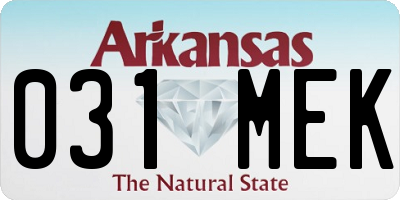 AR license plate 031MEK