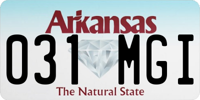 AR license plate 031MGI