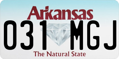 AR license plate 031MGJ