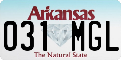 AR license plate 031MGL