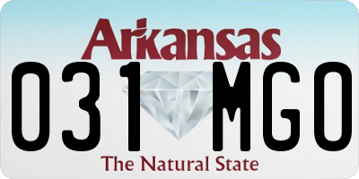 AR license plate 031MGO