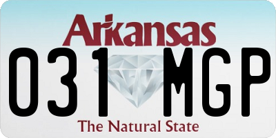 AR license plate 031MGP