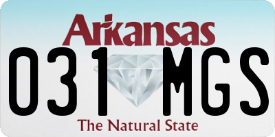AR license plate 031MGS
