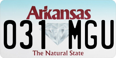 AR license plate 031MGU
