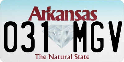 AR license plate 031MGV