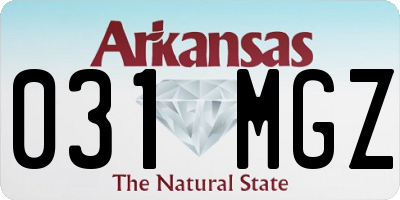 AR license plate 031MGZ