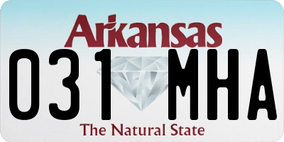 AR license plate 031MHA