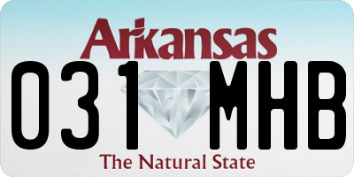 AR license plate 031MHB