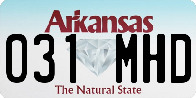 AR license plate 031MHD
