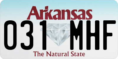 AR license plate 031MHF