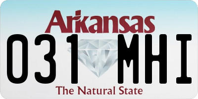 AR license plate 031MHI