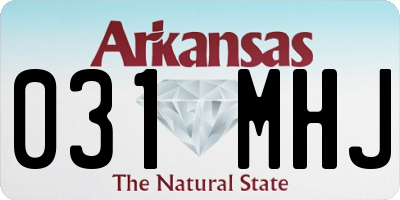 AR license plate 031MHJ
