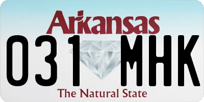 AR license plate 031MHK