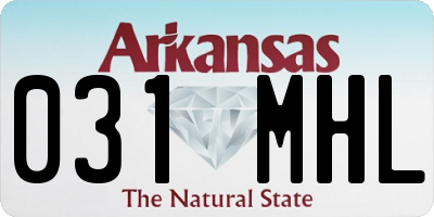 AR license plate 031MHL
