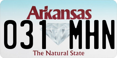 AR license plate 031MHN