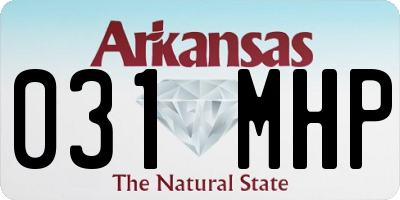 AR license plate 031MHP