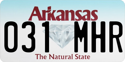 AR license plate 031MHR