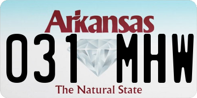AR license plate 031MHW