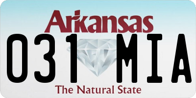 AR license plate 031MIA