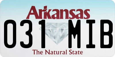AR license plate 031MIB