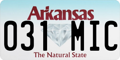 AR license plate 031MIC