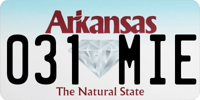 AR license plate 031MIE