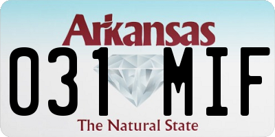 AR license plate 031MIF