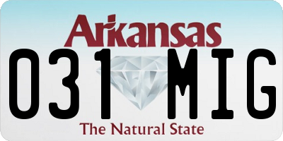 AR license plate 031MIG