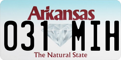 AR license plate 031MIH