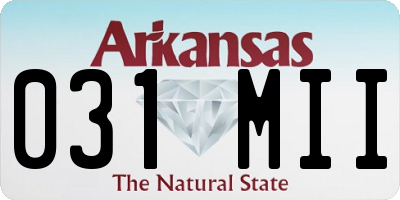 AR license plate 031MII