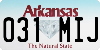 AR license plate 031MIJ