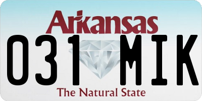 AR license plate 031MIK