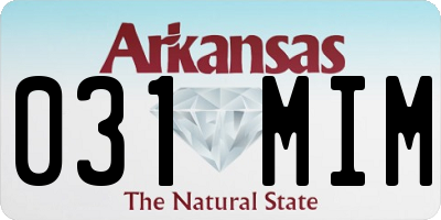 AR license plate 031MIM