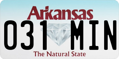 AR license plate 031MIN