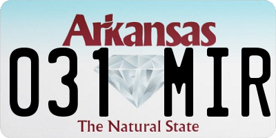 AR license plate 031MIR