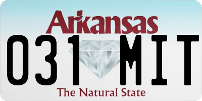 AR license plate 031MIT