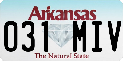 AR license plate 031MIV