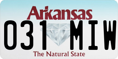 AR license plate 031MIW