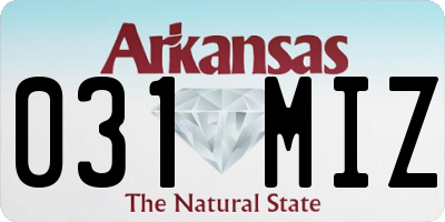 AR license plate 031MIZ