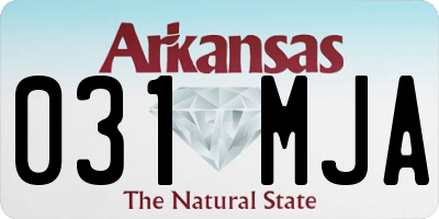 AR license plate 031MJA