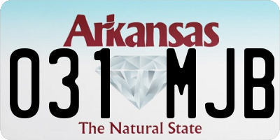 AR license plate 031MJB